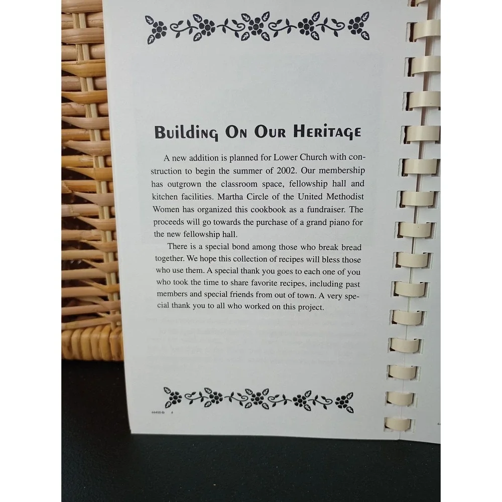 Lower United Methodist Church Cookbook Hartfield,‎ VA 2002 Spiral